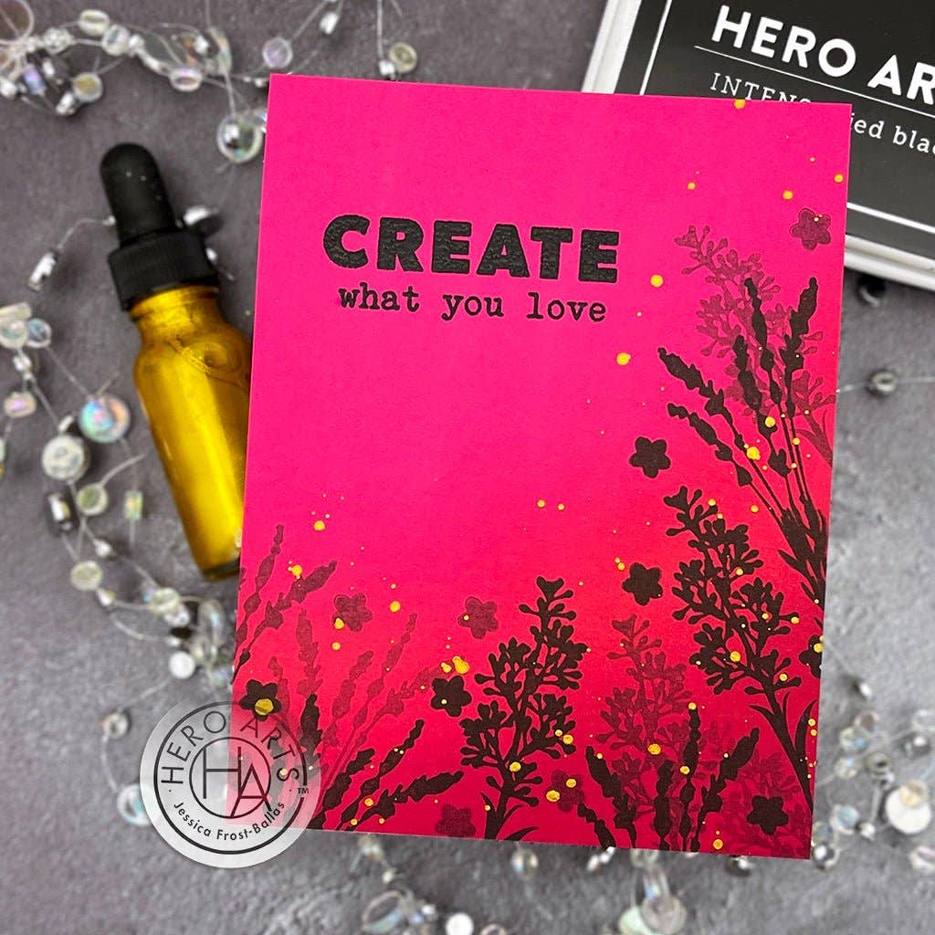 Hero Arts Art Journal Messages Clear Stamps