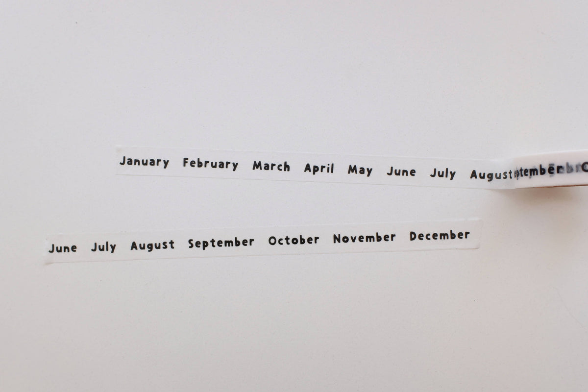 Month Names Washi Tape by Suatelier