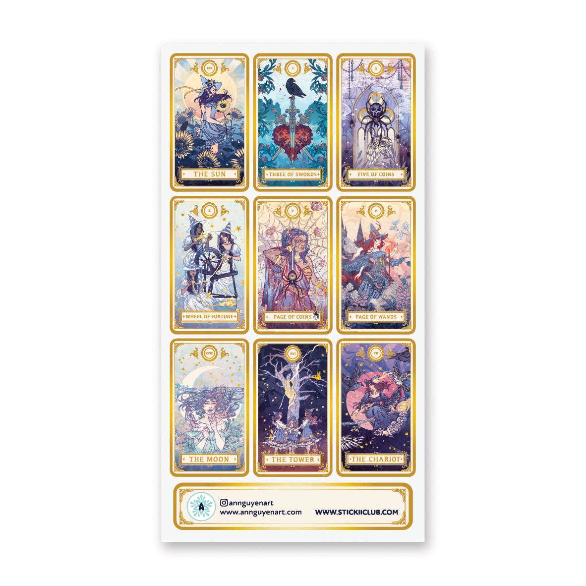 Witchy Tarot Sticker Sheet by Stickii | Papertail Fox