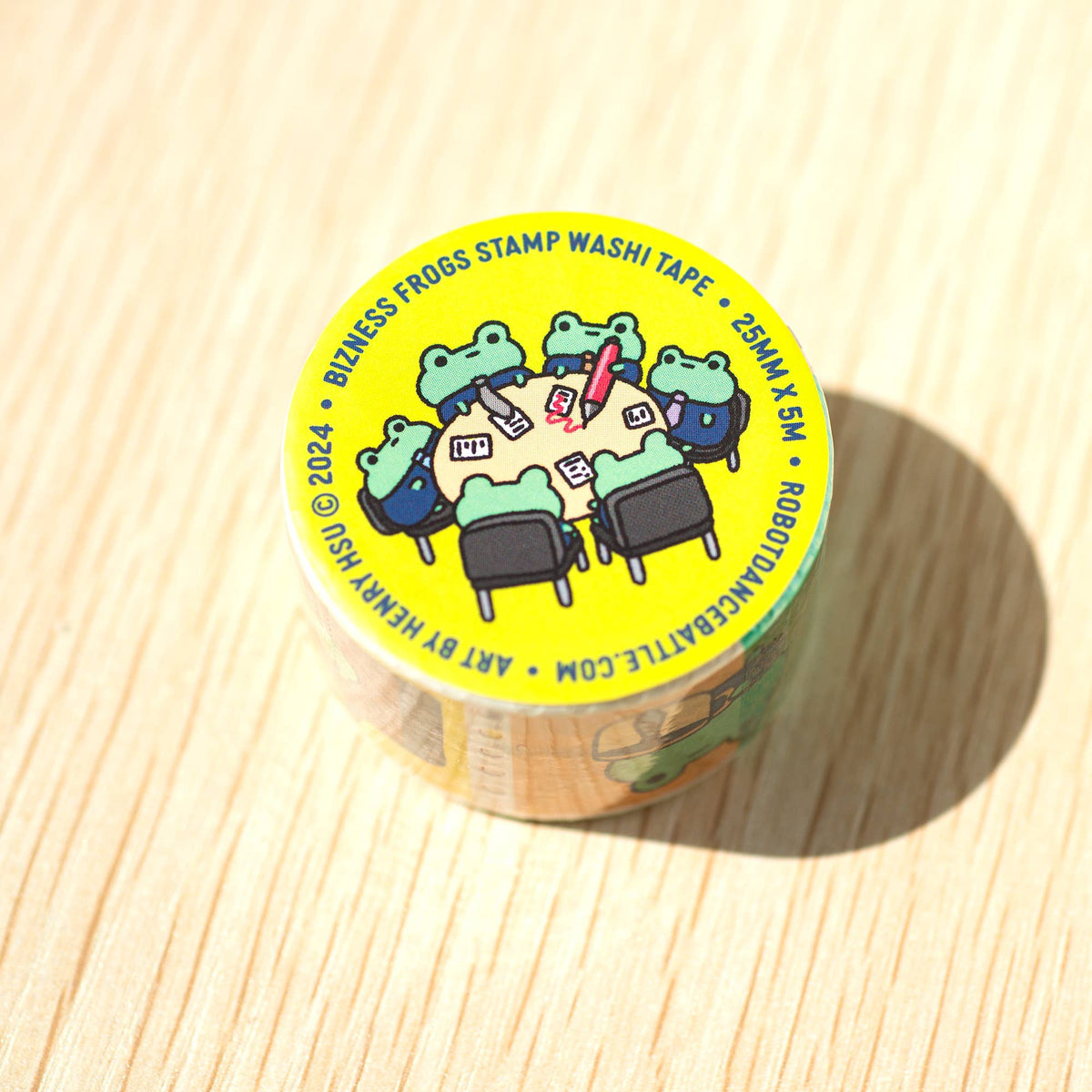 Bizness Frogs Stamp Washi Tape | Robot Dance Battle - Papertail Fox