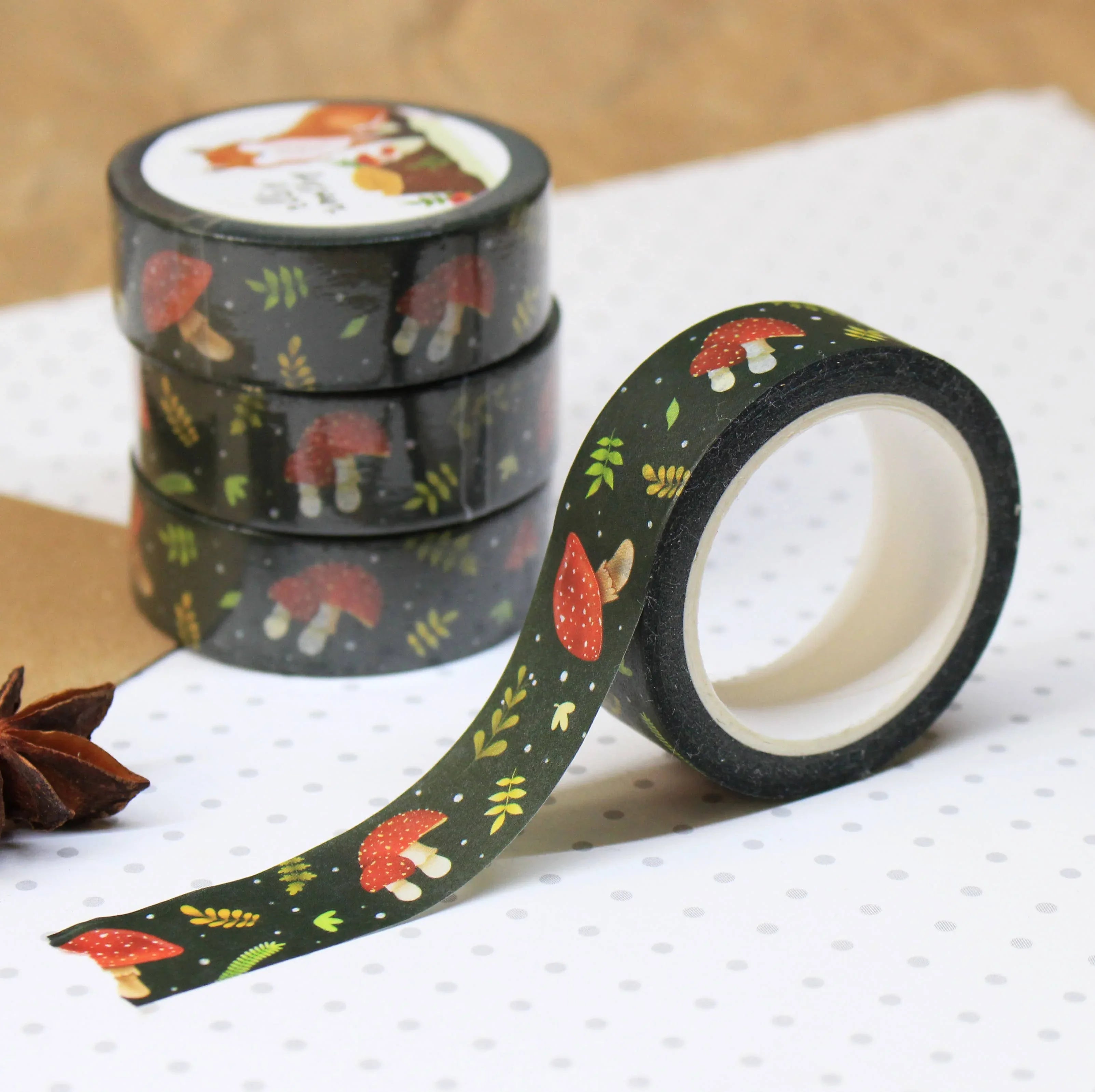 Toadstool Washi Tape | Ellis Woolley Illustration - Papertail Fox