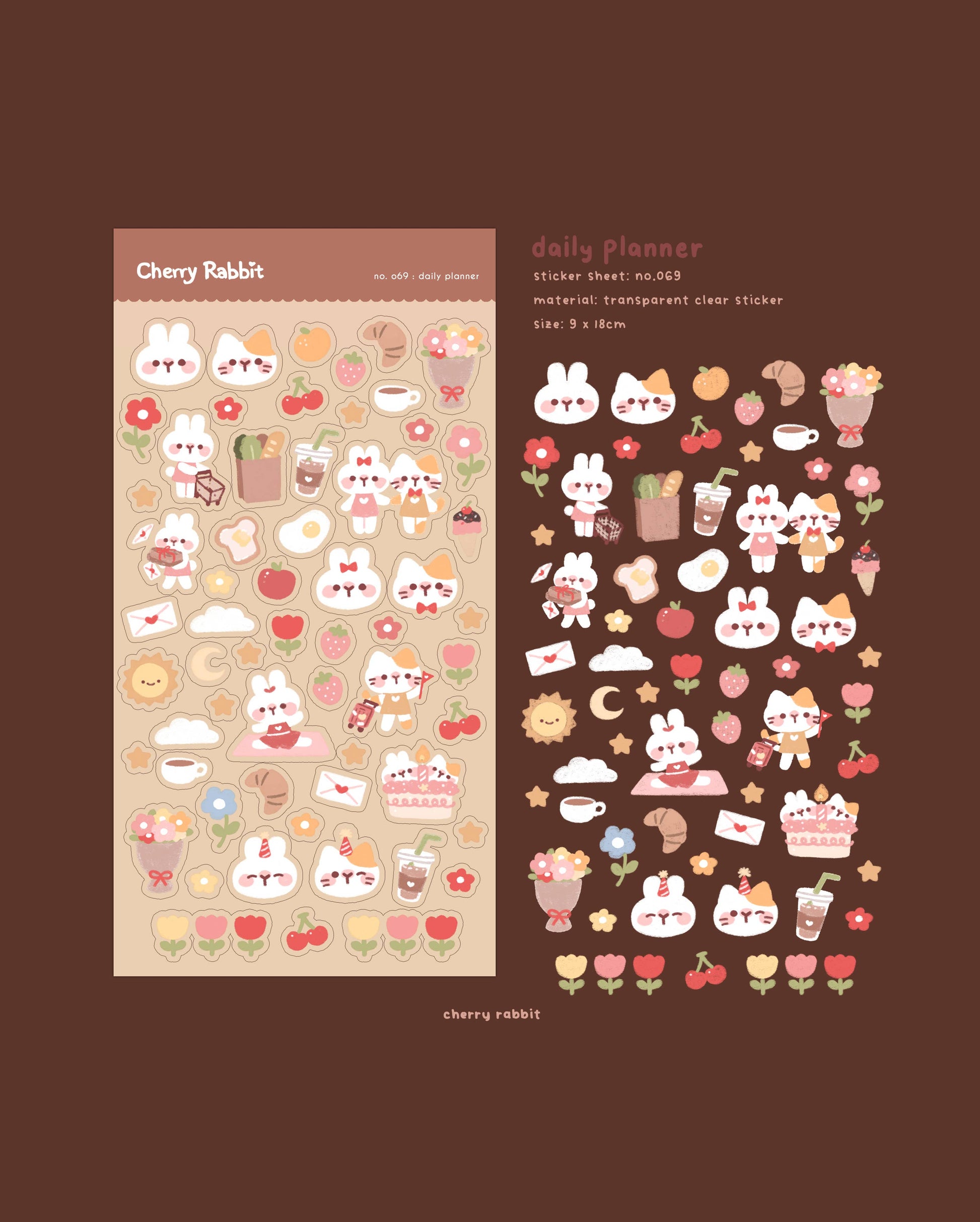 Daily Planner Sticker Sheet no.069 by Cherry Rabbit | Papertail Fox