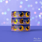 Moon Cats Gold Foil Washi Tape by Meow Amor Creative | Papertail Fox