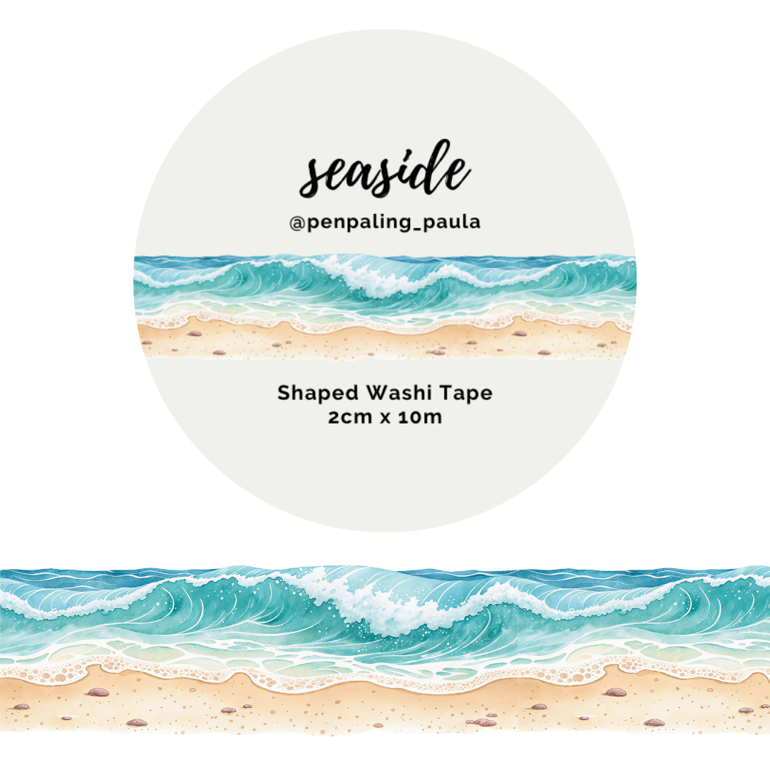 Seaside SHAPED Washi Tape | Penpaling Paula