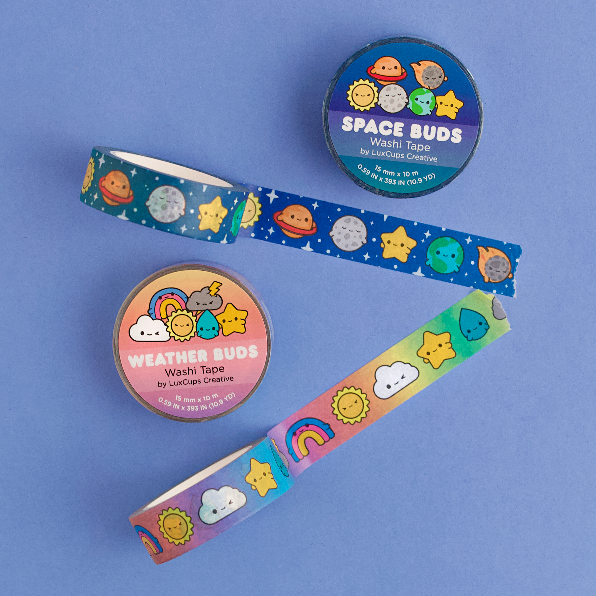 Space Buds Washi Tape by LuxCups Creative | Papertail Fox