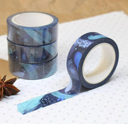 Blue Abstract Washi Tape | Ellis Woolley Illustration - Papertail Fox