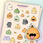 Kawaii Pumpkin Sticker Sheet | CutieSquad | Papertail Fox