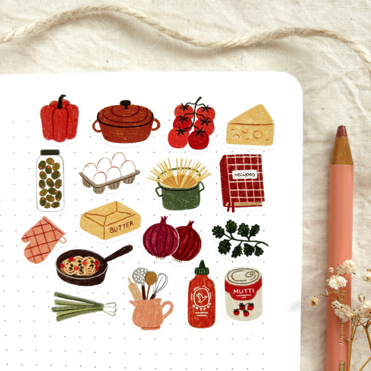 Home Cooking Sticker Sheet | Och Monika