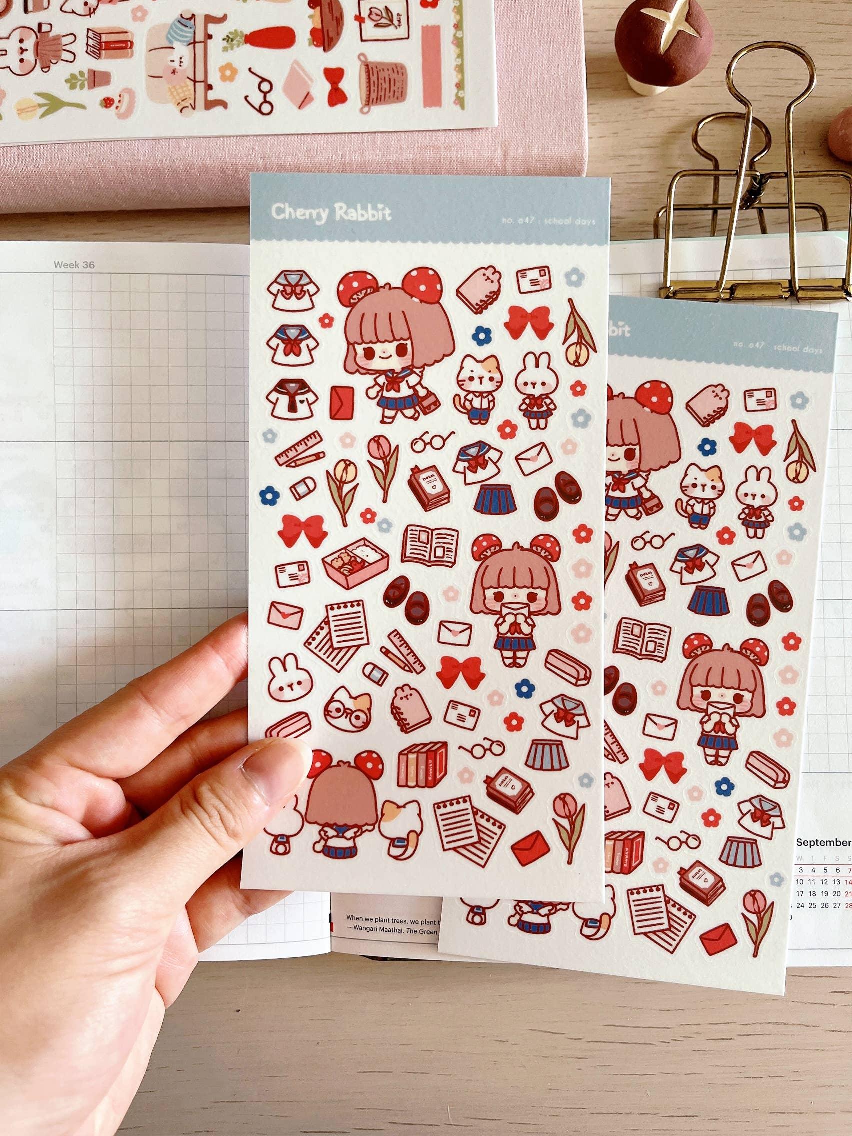 School Days Sticker Sheet no.047 - Papertail Fox