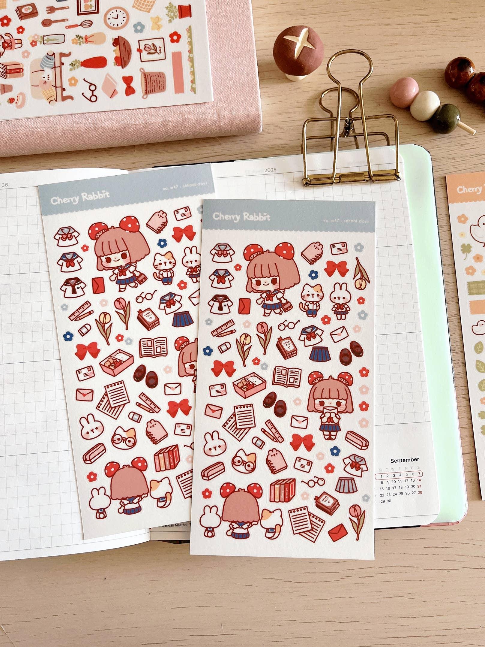 School Days Sticker Sheet no.047 - Papertail Fox