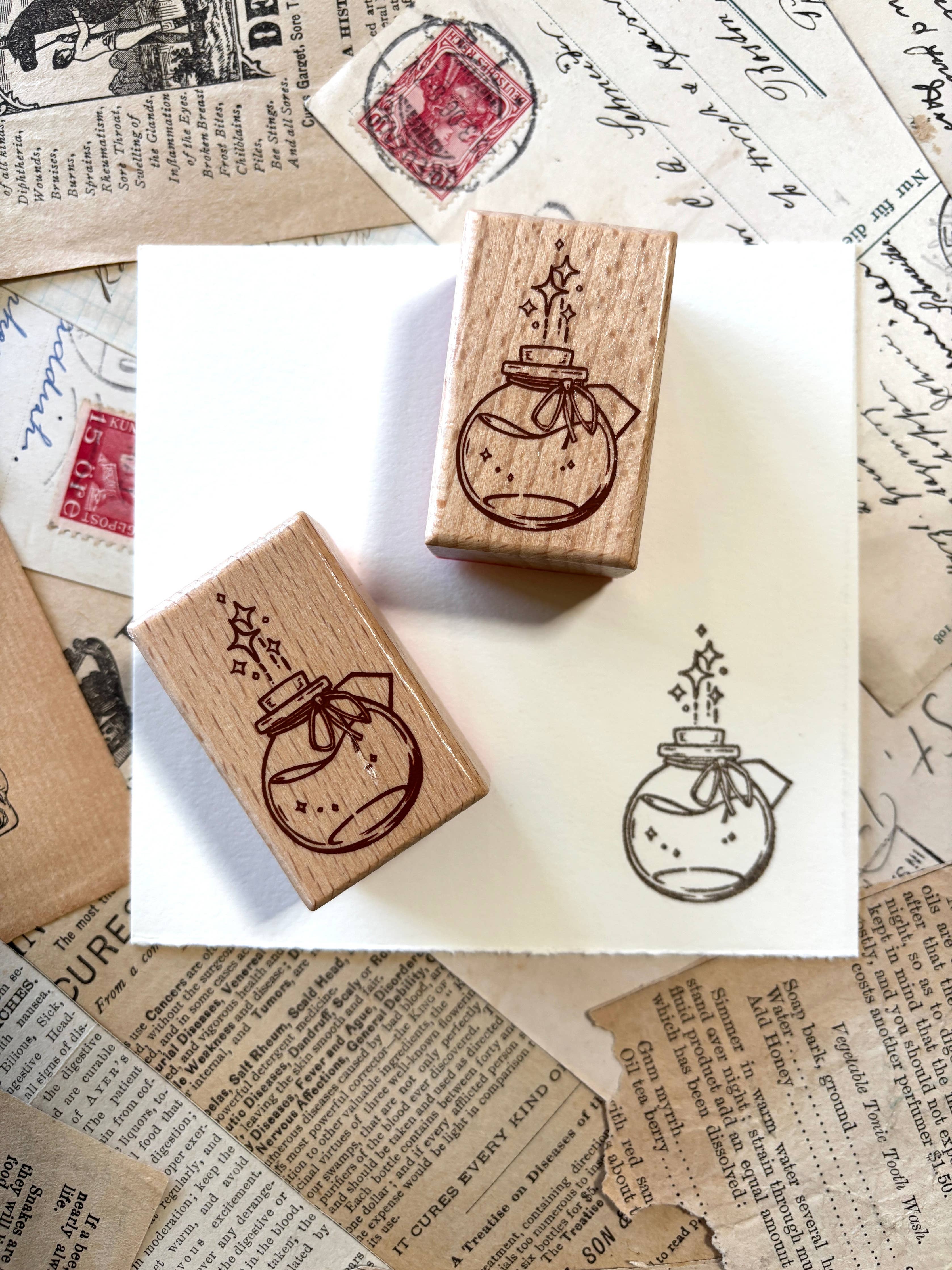 Potion Ink Bottle Rubber Stamp by The Creeping Moon | Papertail Fox