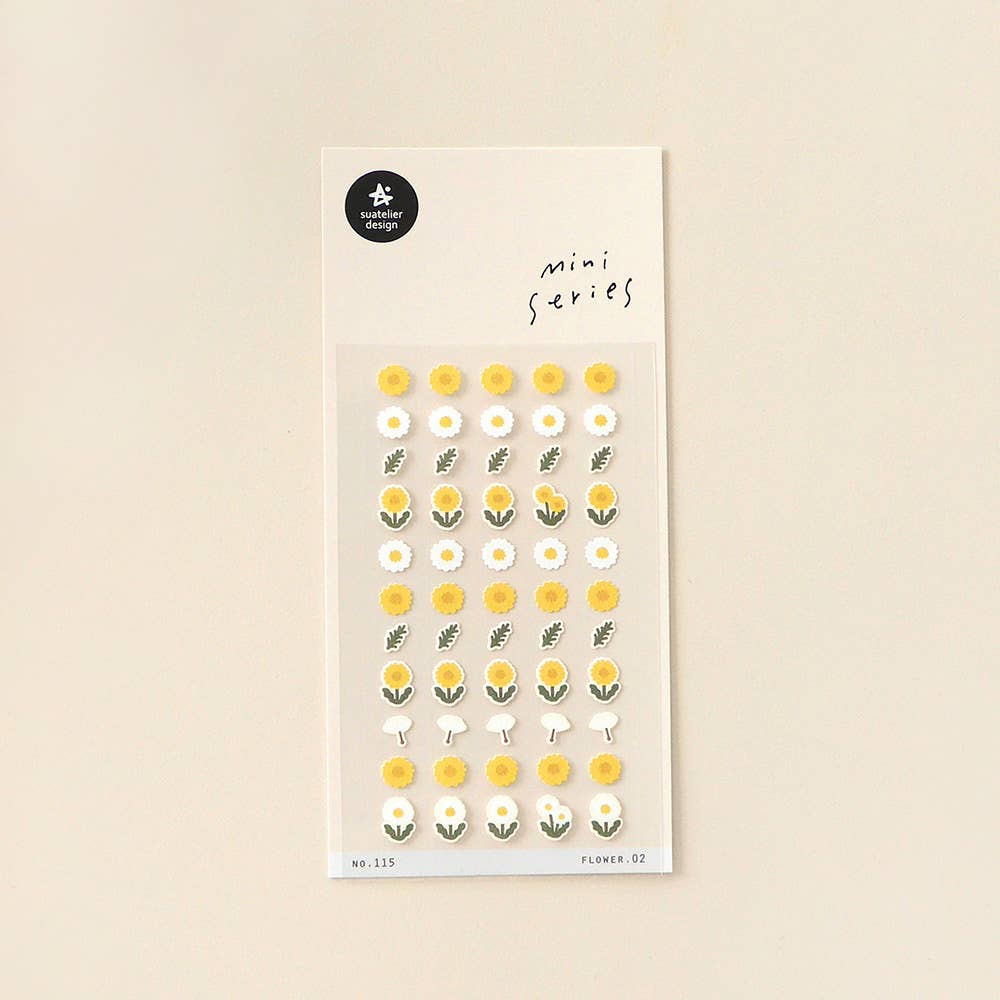 Yellow Daisy Mini Sticker Sheet by Suatelier