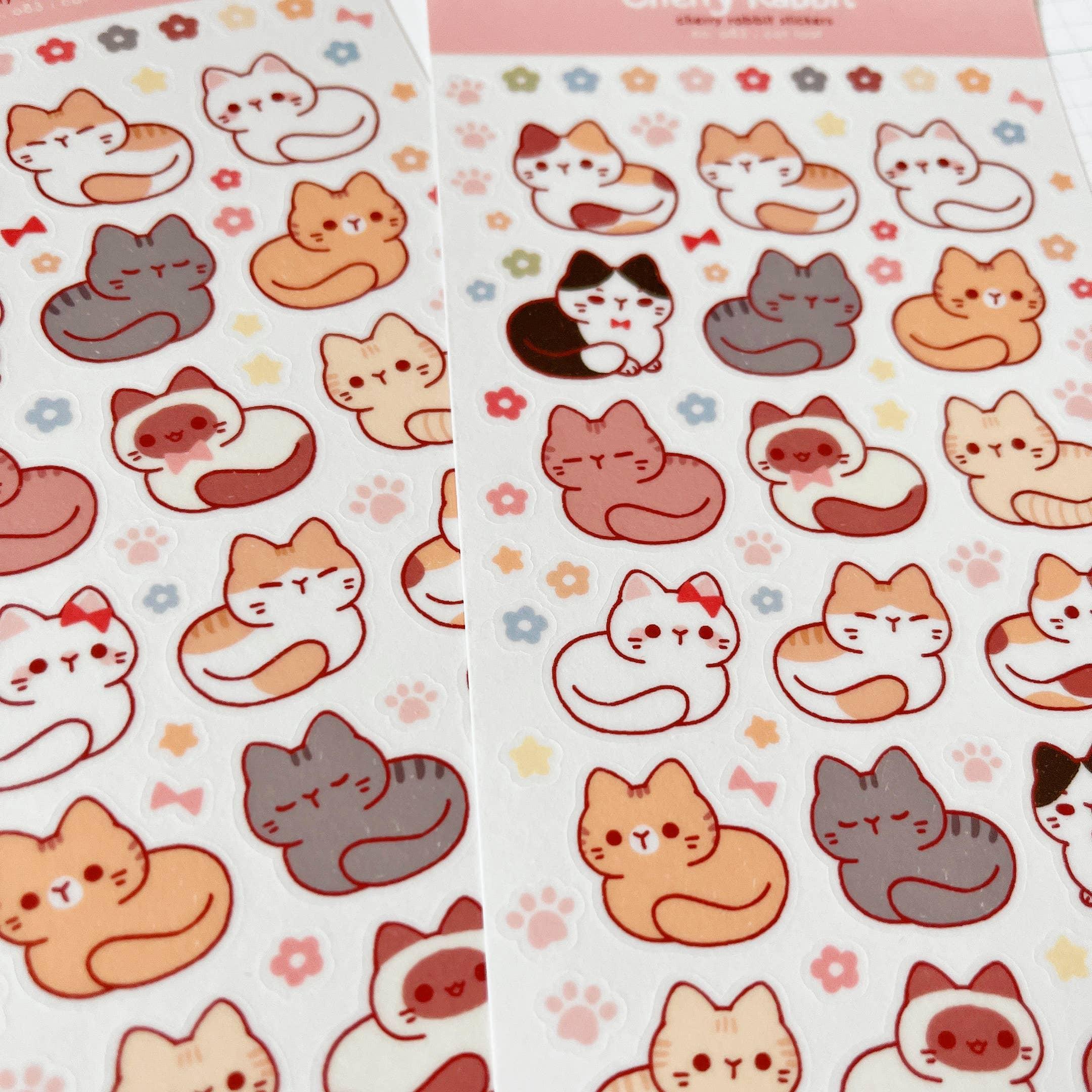 Cat Loaf Sticker Sheet no.083 - Papertail Fox