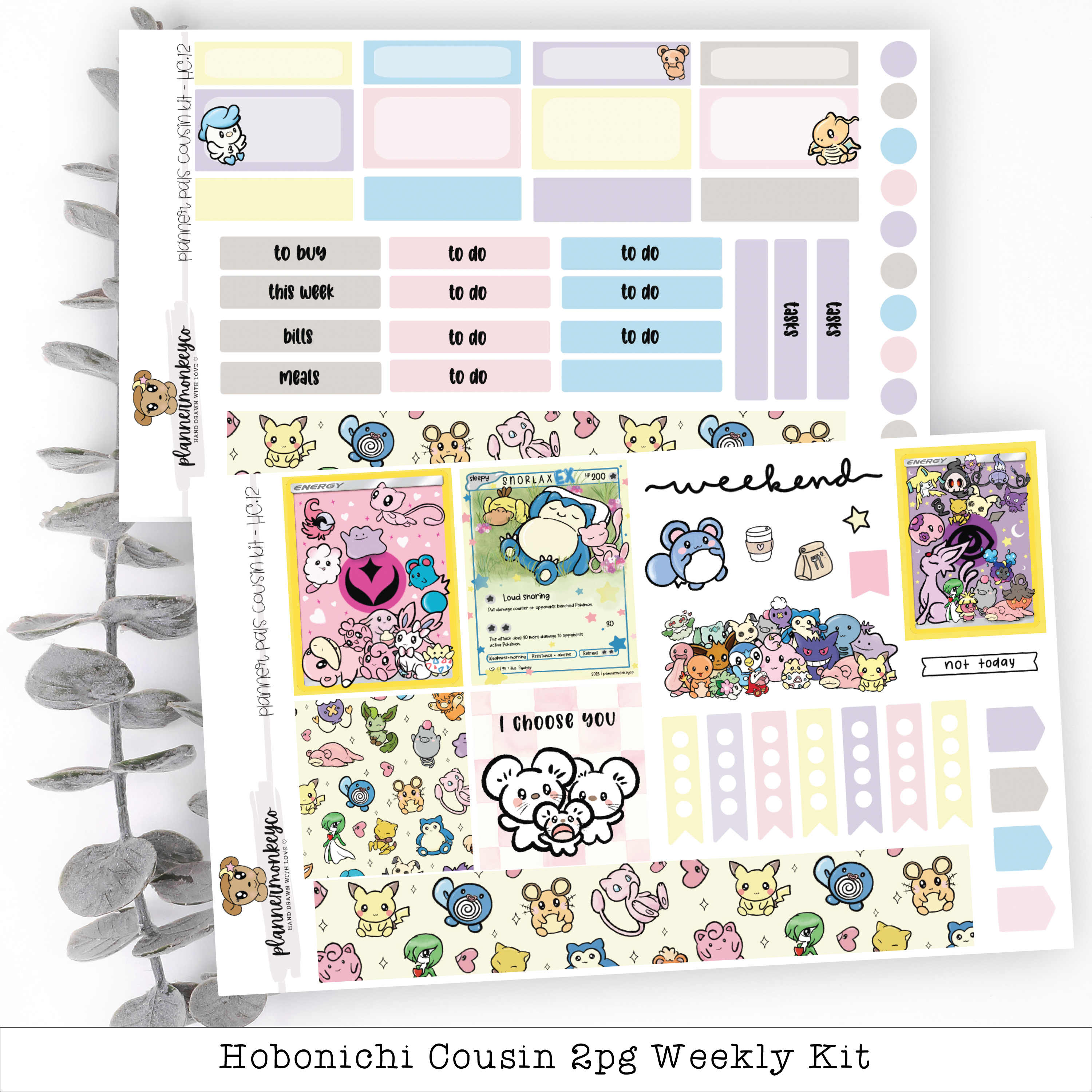 Pocket Planner Pal Hobonichi Cousin Weekly Mini Kit | Planner Monkey Co