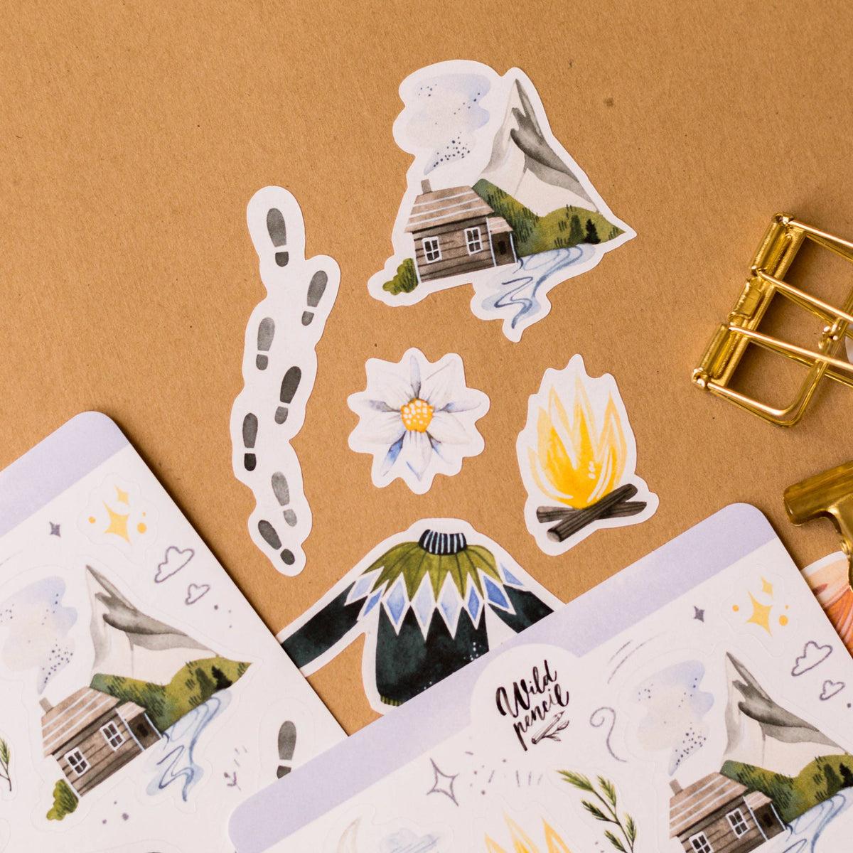 In the Mountains Sticker Sheet | Wild Pencil Studio