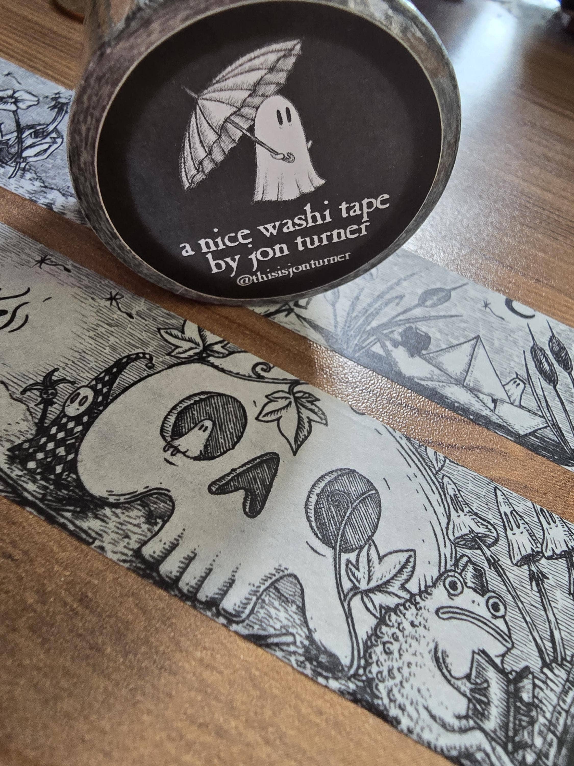 Infinite Oddities Extra Wide Spooky Fantasy Washi Tape by Jon Turner | Papertail Fox