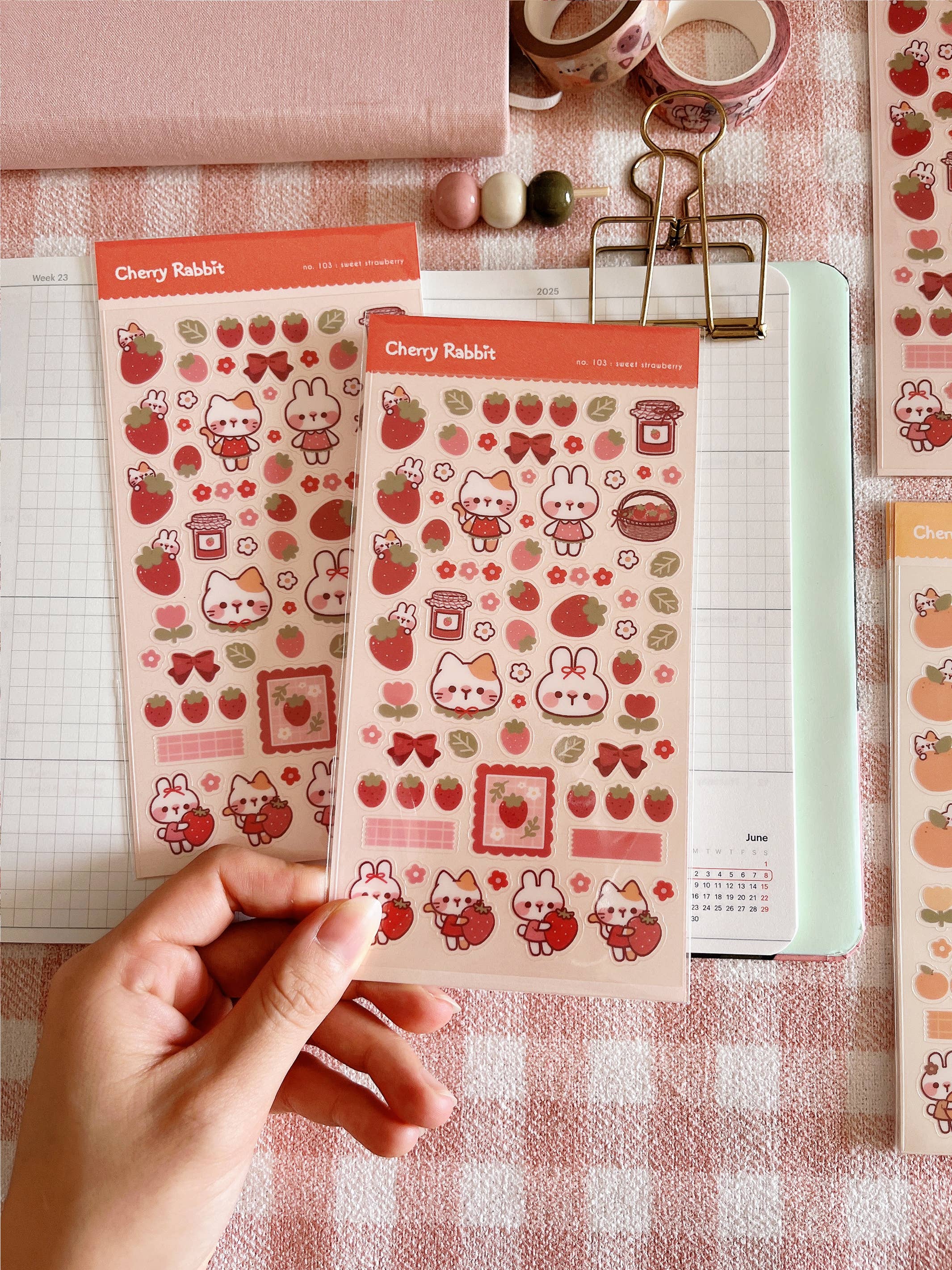 Sweet Strawberry Sticker Sheet no.103