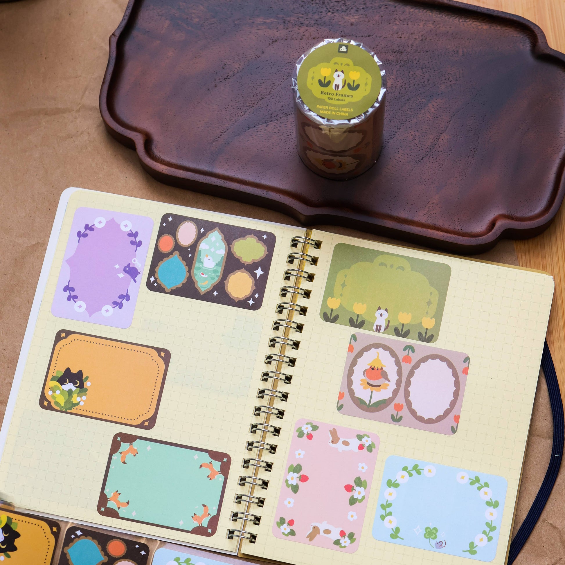 Retro Frames Paper Roll Labels by Thousand Skies | Papertail Fox