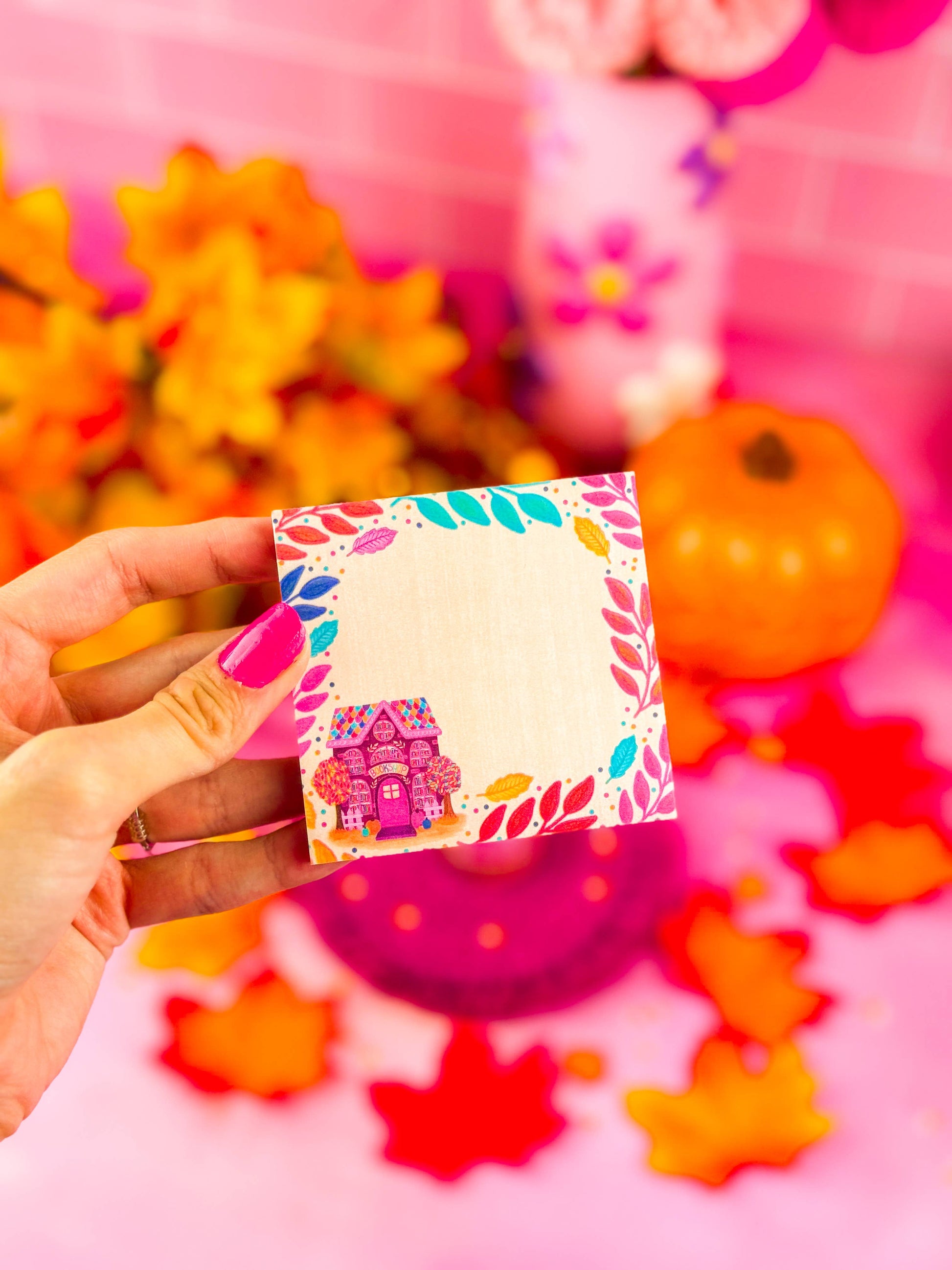 Fall Bookshop Sticky Notes by Emily Cromwell Designs | Papertail Fox