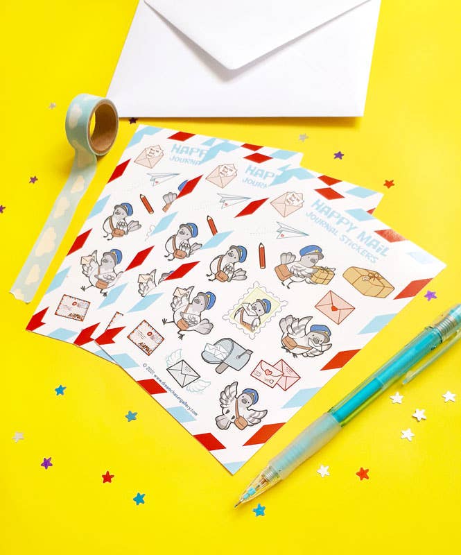 Happy mail Sticker sheet