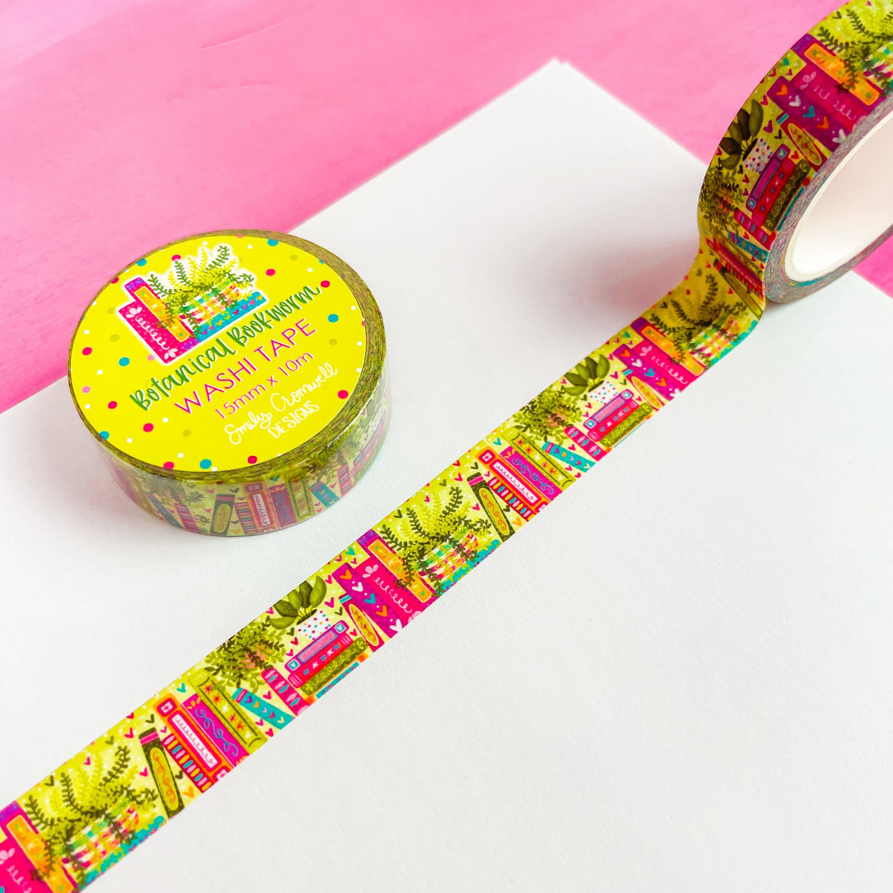 Botanical Bookworm Washi Tape | Emily Cromwell Designs