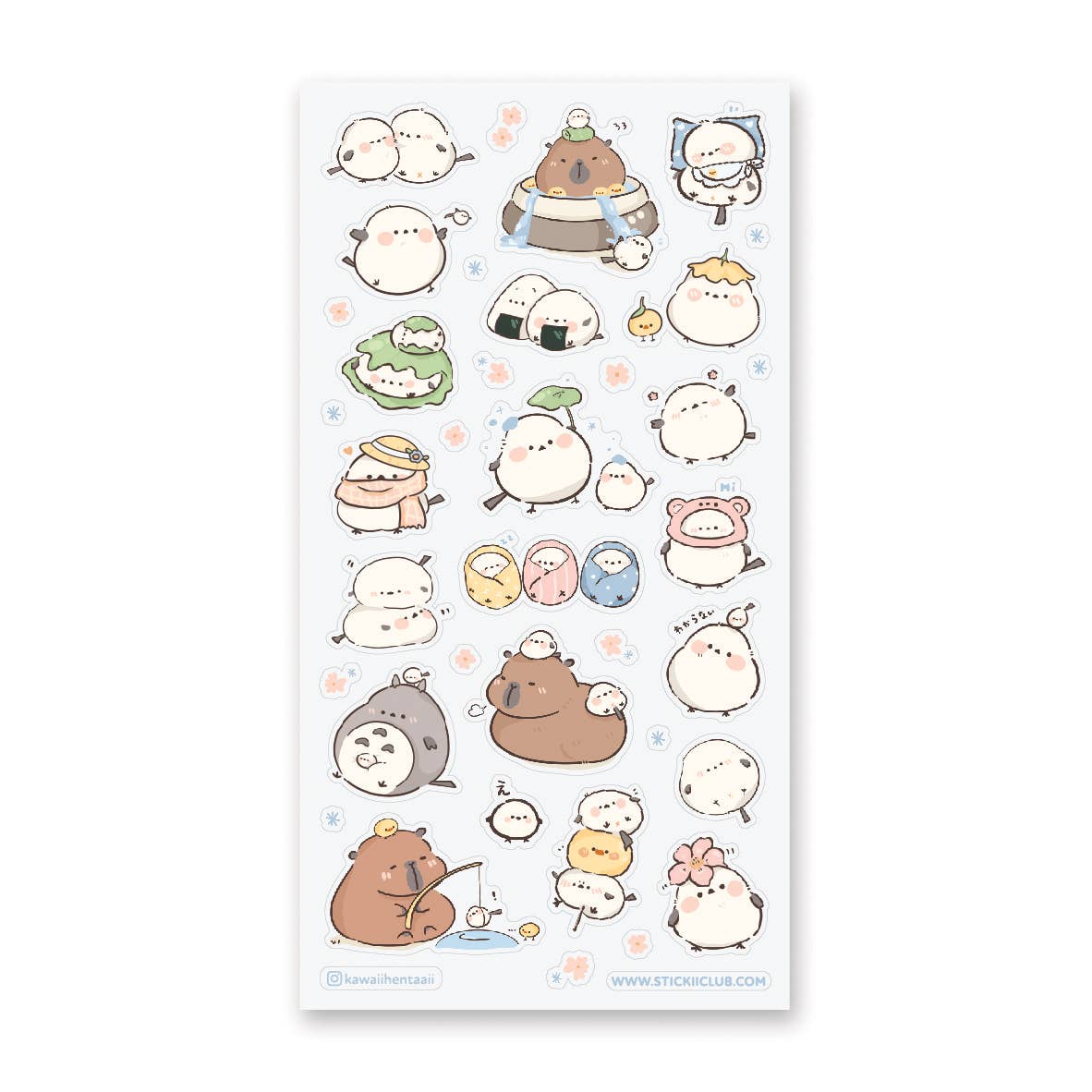 Capy & Birdy Besties Sticker Sheet by Stickii | Papertail Fox