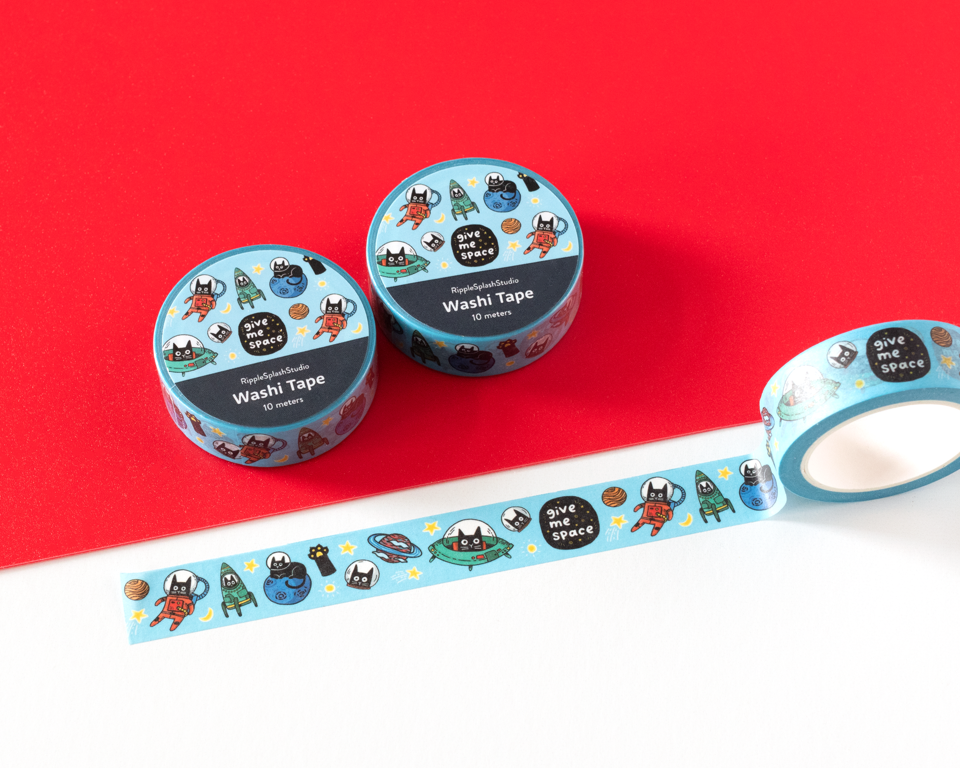 Space Cats Washi Tape by RippleSplash Studio | Papertail Fox