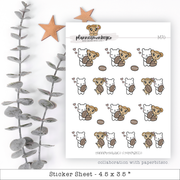 Coffee Bean Love Macy Stickers | Planner Monkey Co