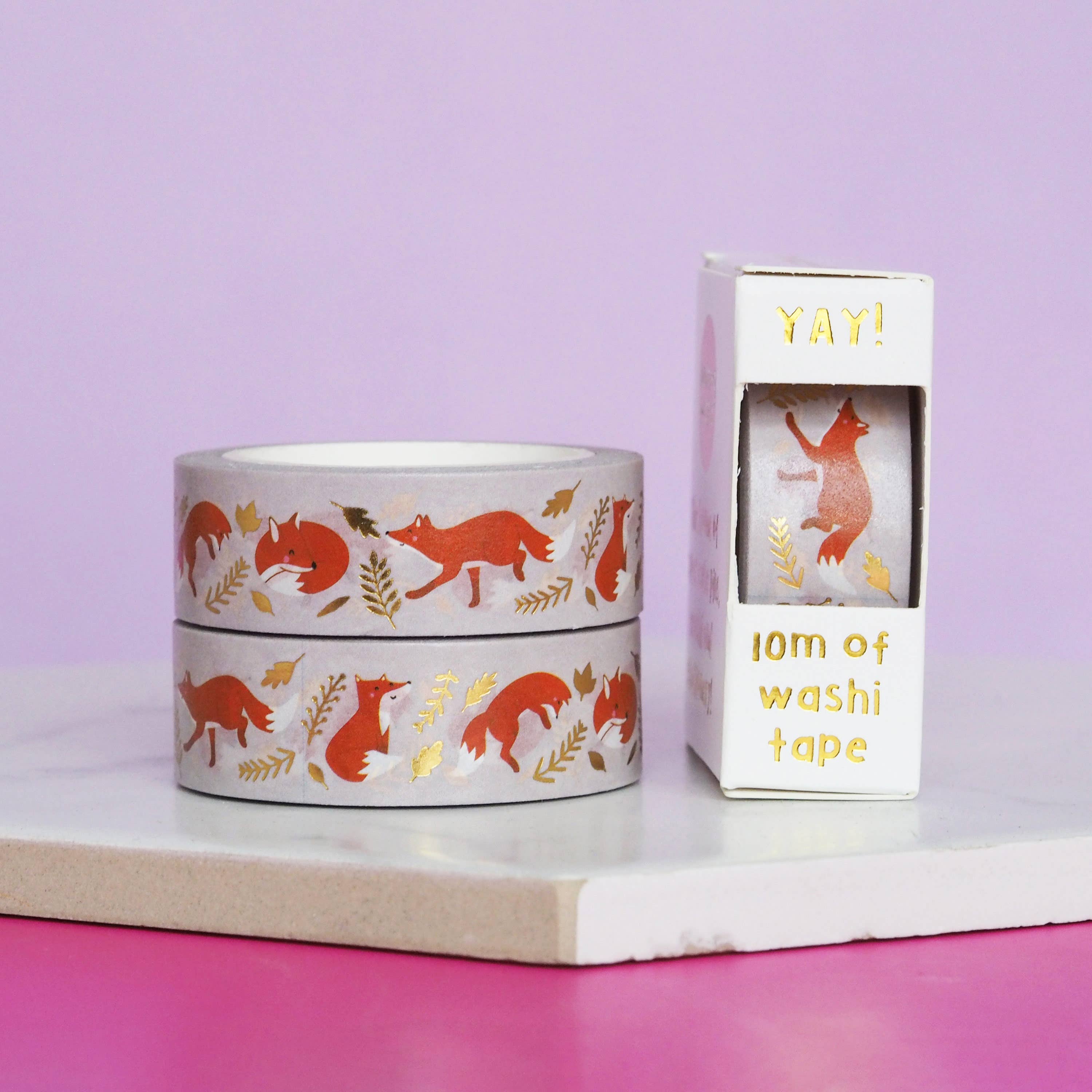 Happy Foxes Washi Tape | Nutmeg and Arlo