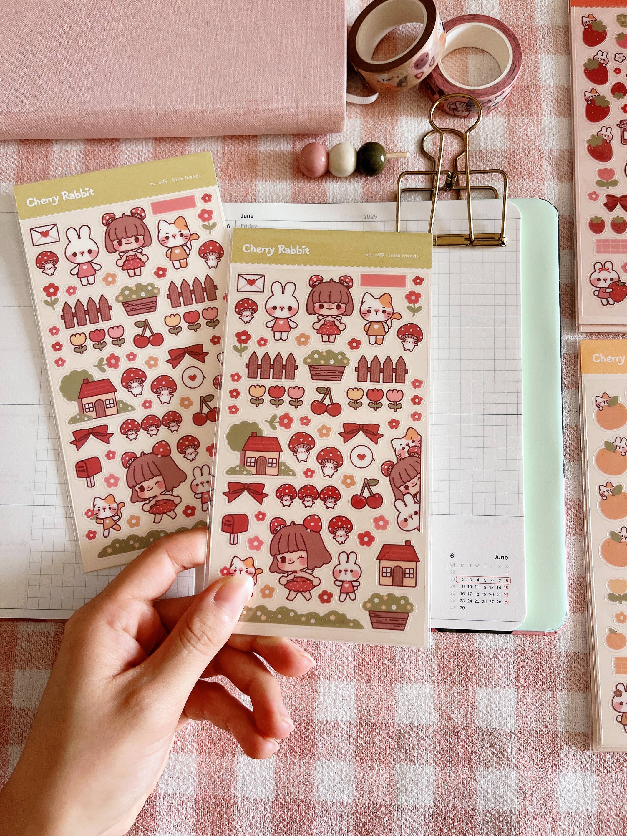 Little Friends Sticker Sheet no.099 by Cherry Rabbit | Papertail Fox