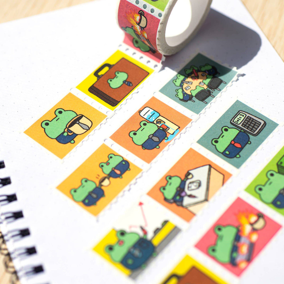 Bizness Frogs Stamp Washi Tape | Robot Dance Battle - Papertail Fox