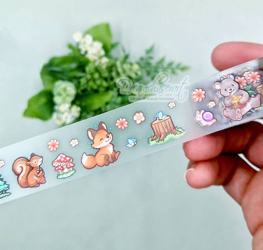 Woodland Creatures Clear Tape | Dreamchaserart