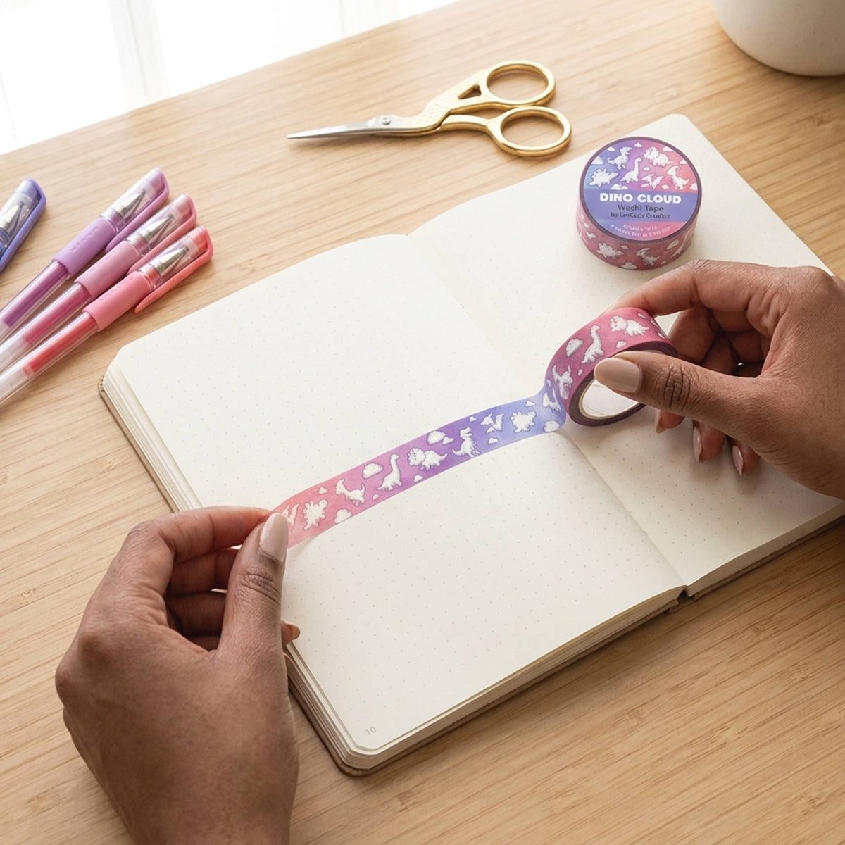 Dino Cloud Washi Tape | LuxCups Creative