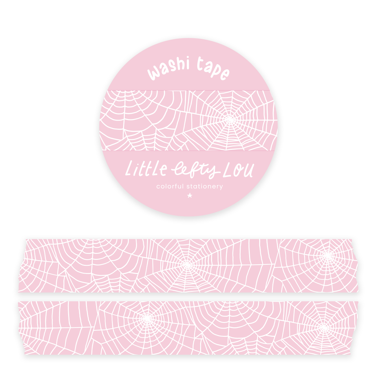 Spiderweb Pink Washi Tape by Little Lefty Lou | Papertail Fox