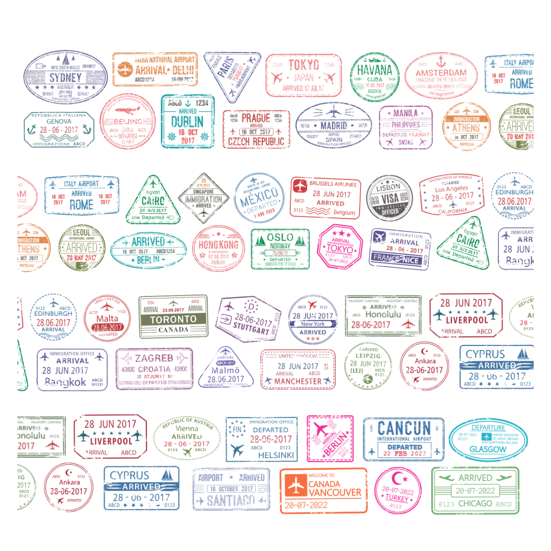 Passport Stamps Pre-Cut PET Tape | Penpaling Paula