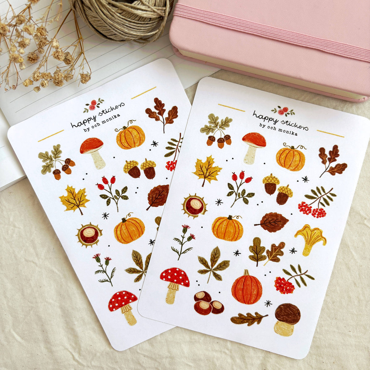 Autumn Treasures Sticker Sheet | Och Monika