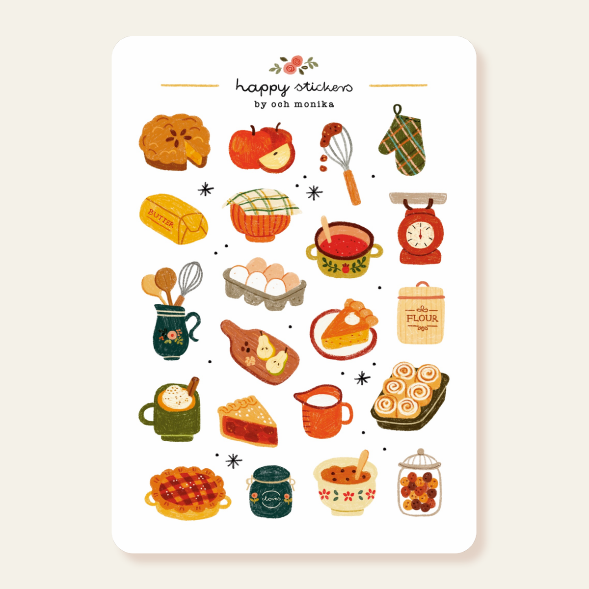 Fall Baking Sticker Sheet by Och Monika | Papertail Fox
