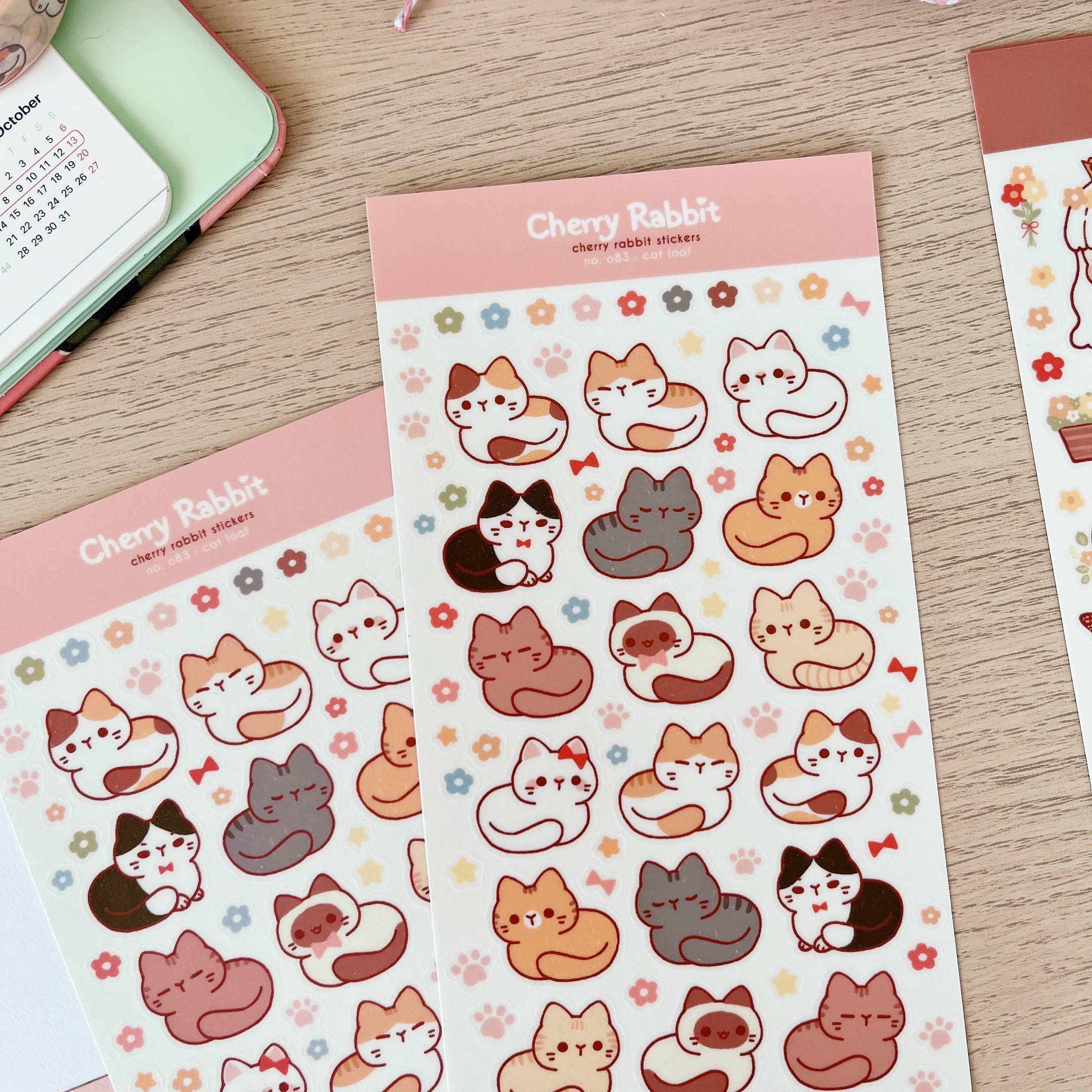 Cat Loaf Sticker Sheet no.083 - Papertail Fox