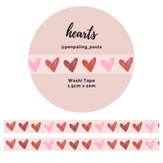 Hearts Washi Tape | Penpaling Paula