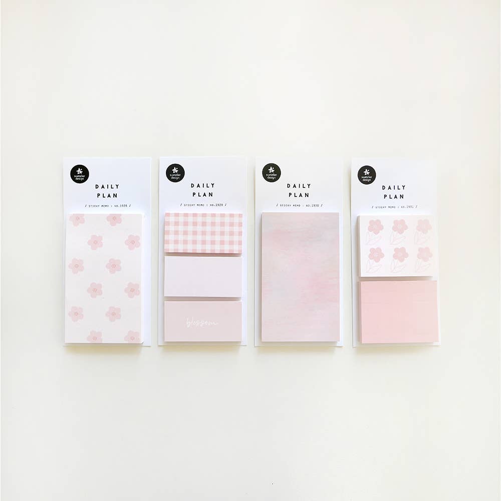 Pink Flower Sticky Memo | Suatelier