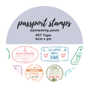 Passport Stamps Pre-Cut PET Tape | Penpaling Paula - Papertail Fox