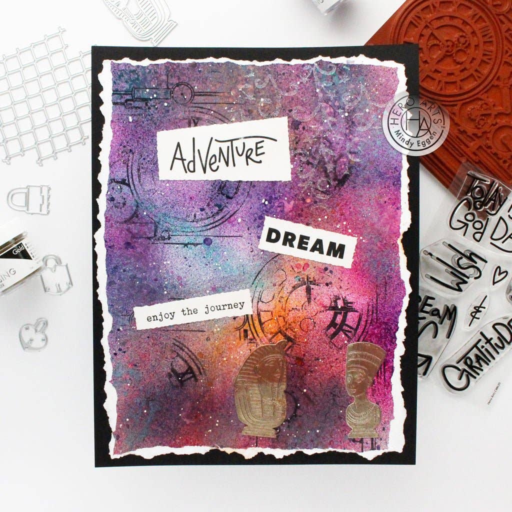 Hero Arts Art Journal Messages Clear Stamps