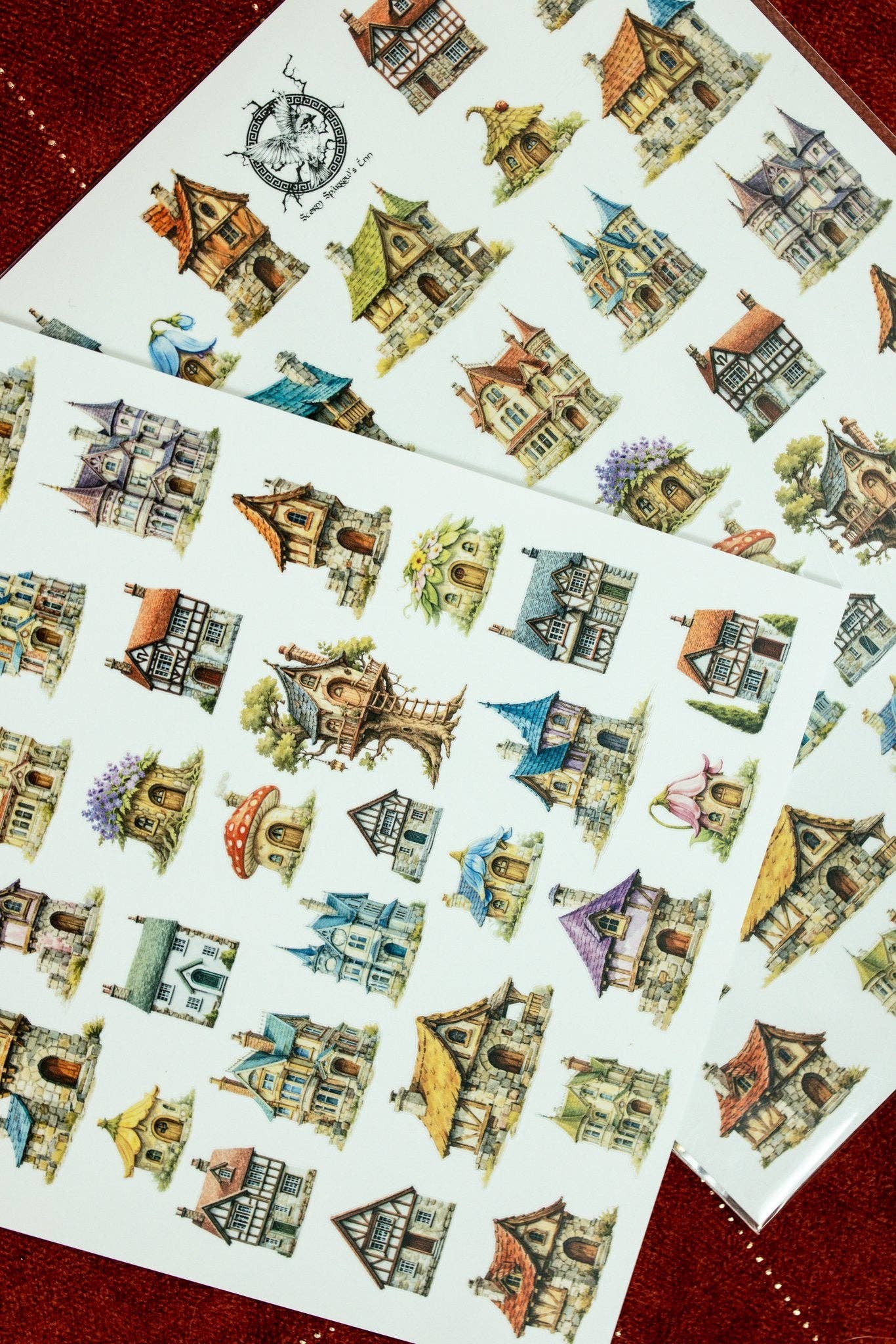 Tiny Little Houses Sticker Sheet | CoraCreaCrafts