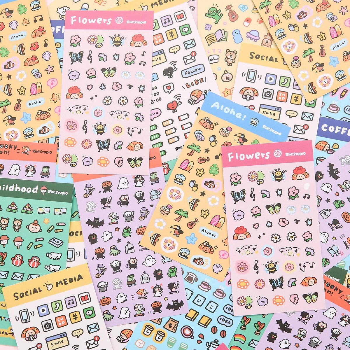 Aloha Mini Sticker Sheet | RiN! Studio