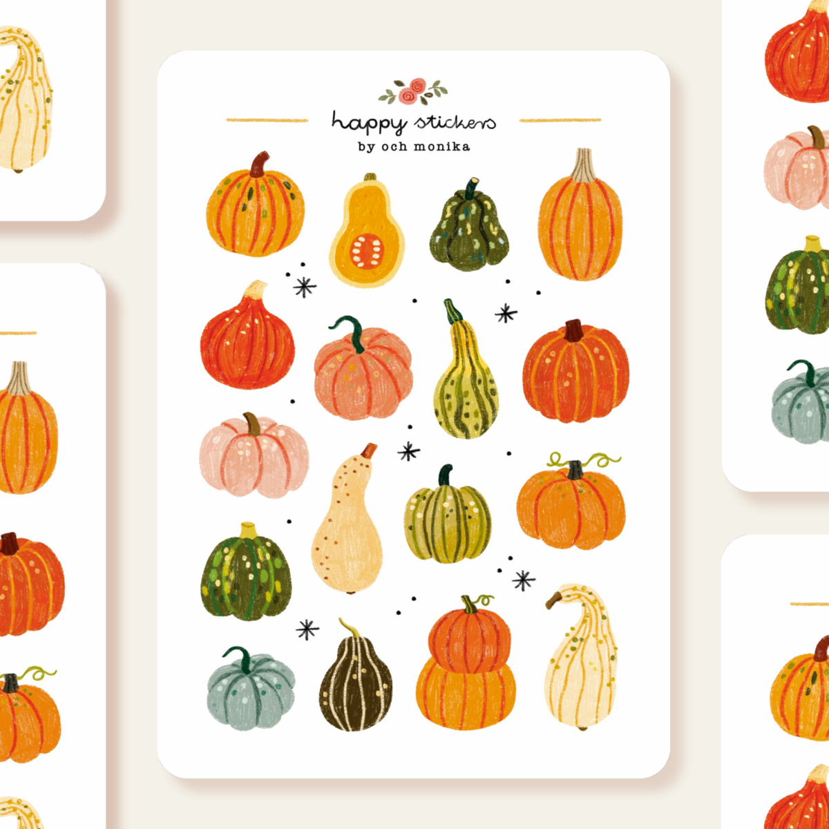 Pumpkins Sticker Sheet by Och Monika | Papertail Fox