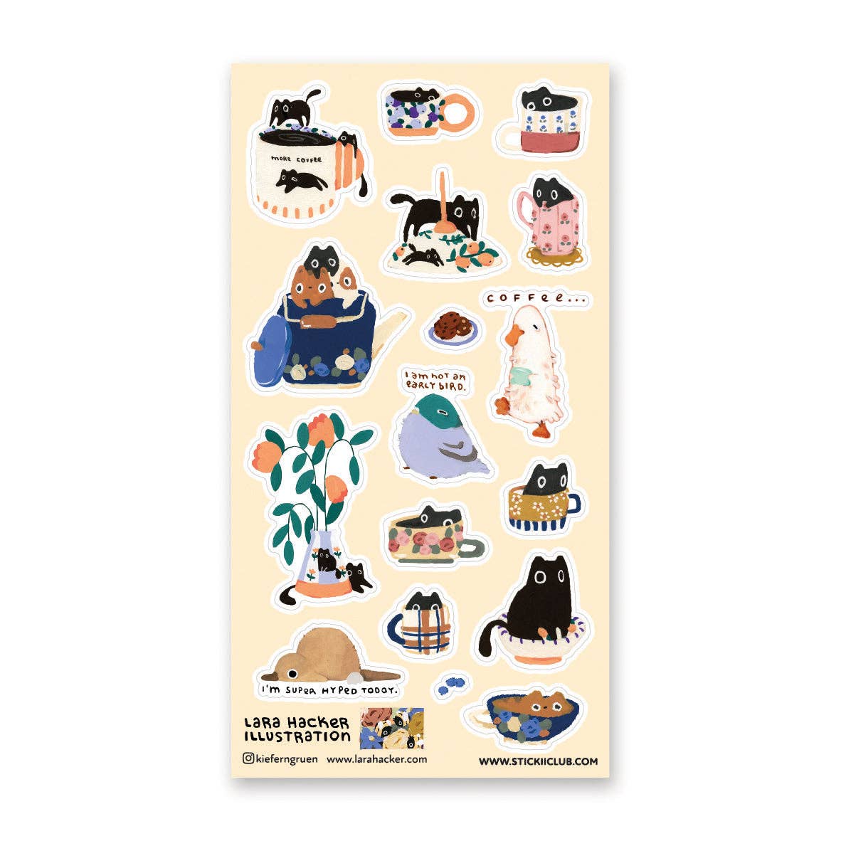 Sleepy Mornings Sticker Sheet by Stickii | Papertail Fox