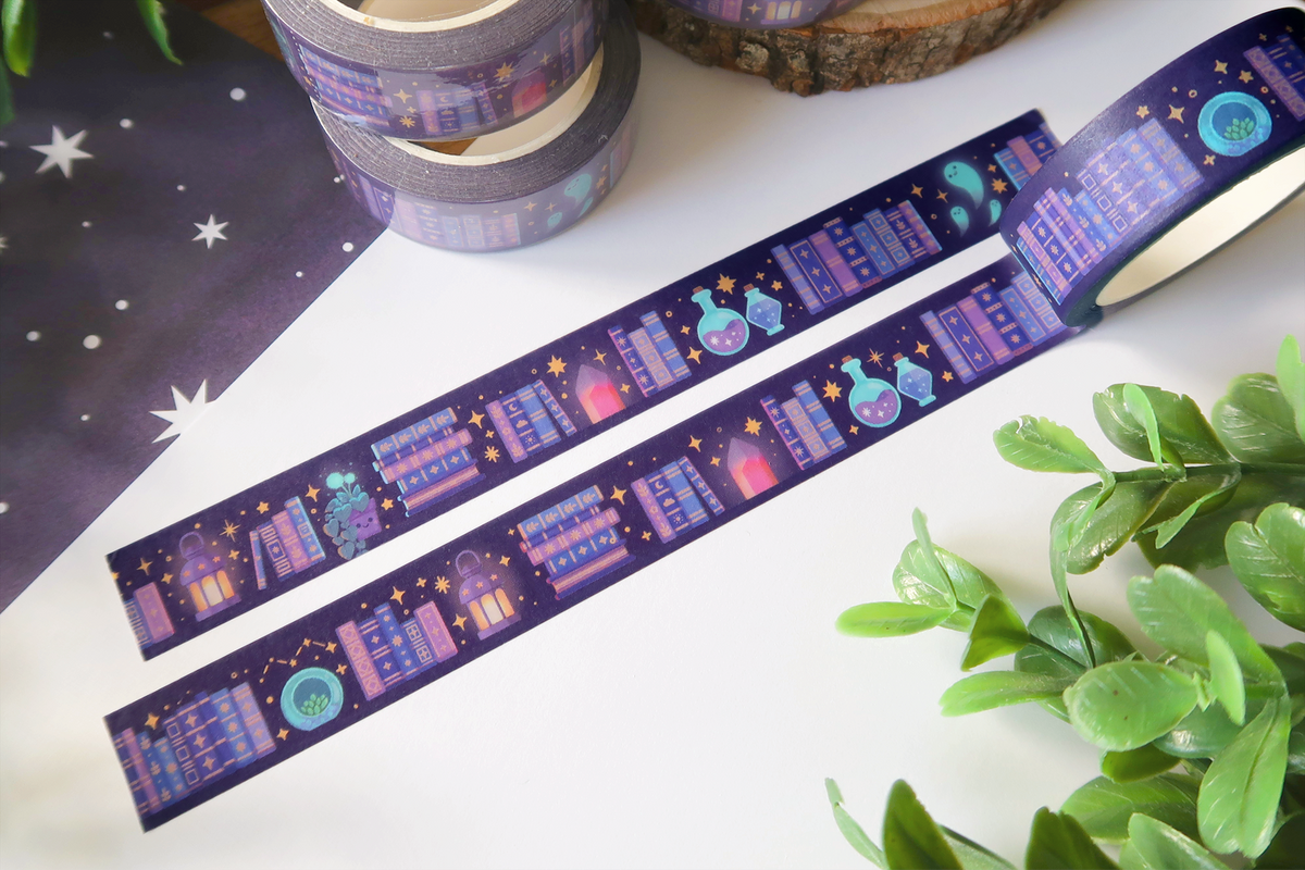 Magic Library Washi Tape by Yeppenny Doodles | Papertail Fox