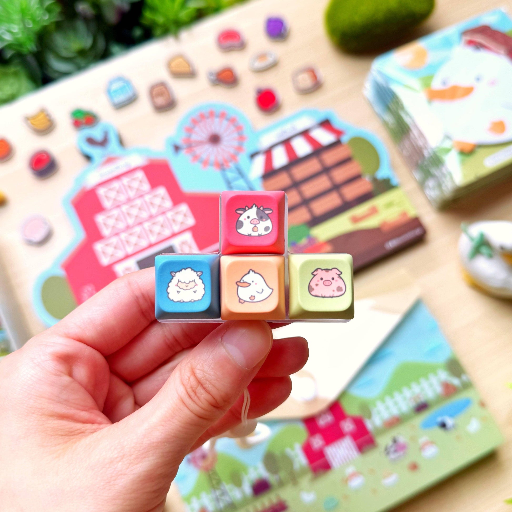 Pasture Pals Keyboard Fidget Keychain - Papertail Fox