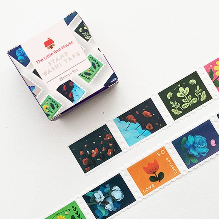 Floral Stamp Washi Tape by The Little Red House | Papertail Fox