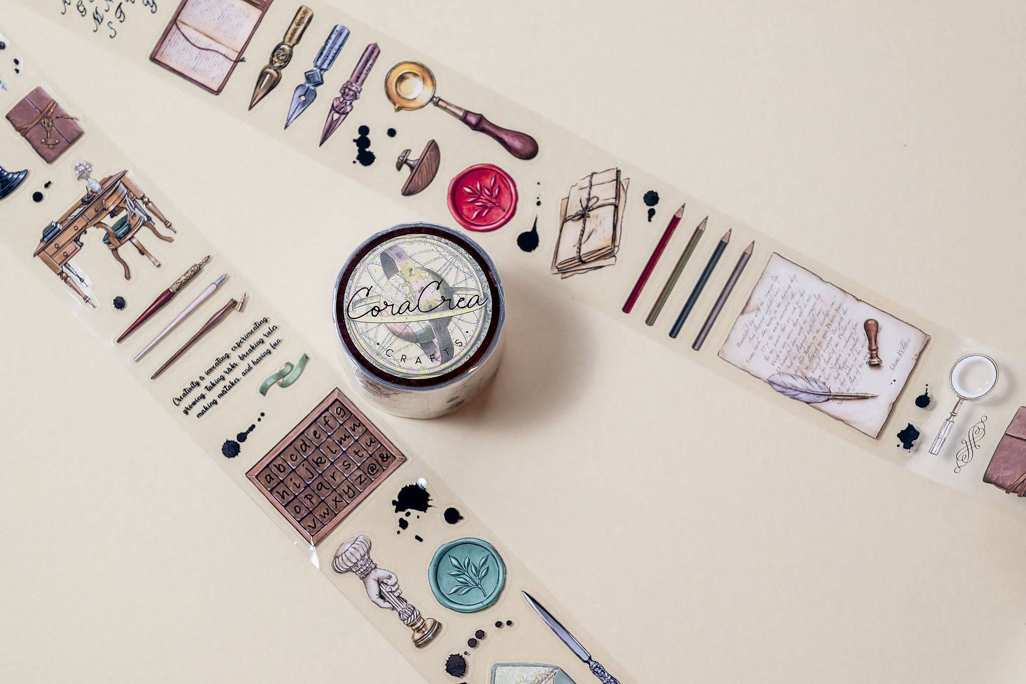 The Writing Desk Transparent Tape | CoraCreaCrafts